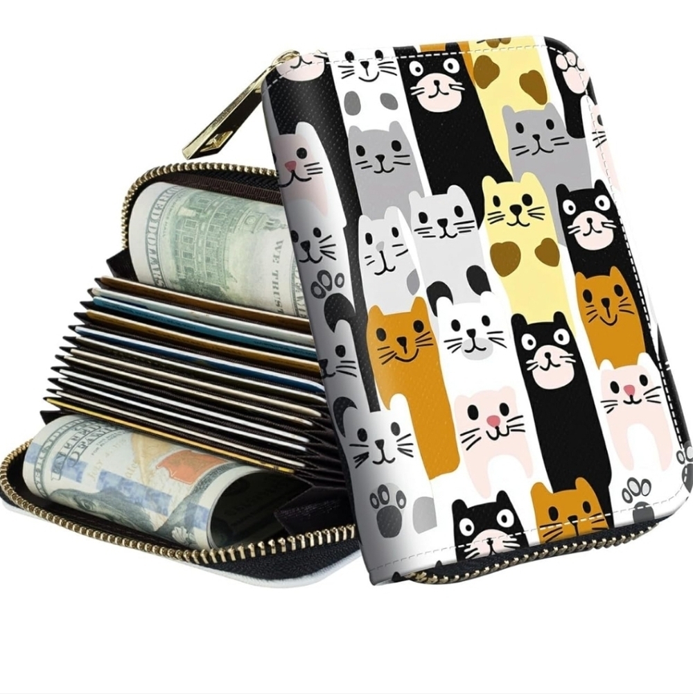 Cat Pattern Wallet for Pet Lovers